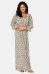 Naiduhall Cotton Full Length Nightdress - Black White — thumbnail 1